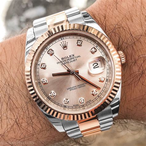 rolex datejust 2 rose gold two tone